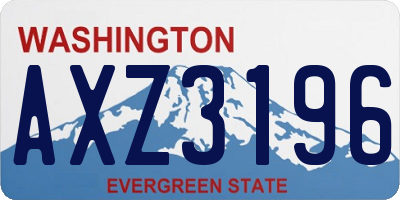 WA license plate AXZ3196