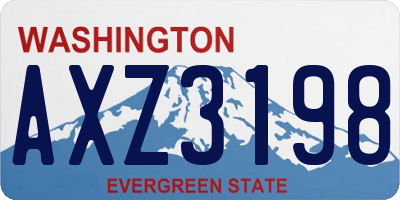 WA license plate AXZ3198