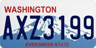 WA license plate AXZ3199