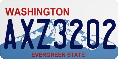 WA license plate AXZ3202