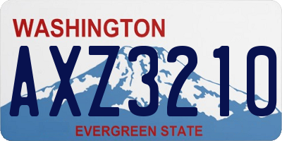 WA license plate AXZ3210