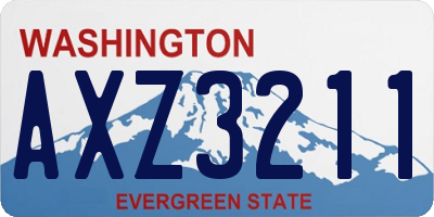 WA license plate AXZ3211