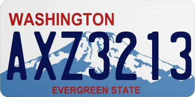 WA license plate AXZ3213