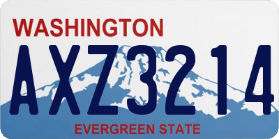 WA license plate AXZ3214