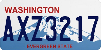 WA license plate AXZ3217
