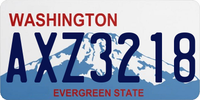 WA license plate AXZ3218