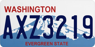 WA license plate AXZ3219