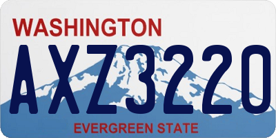 WA license plate AXZ3220