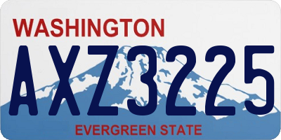 WA license plate AXZ3225