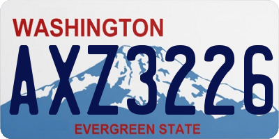 WA license plate AXZ3226