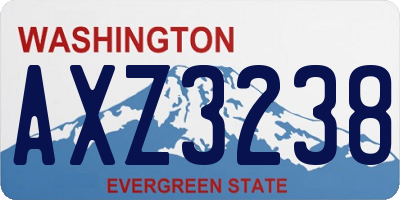 WA license plate AXZ3238