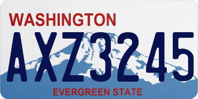 WA license plate AXZ3245