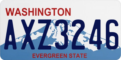 WA license plate AXZ3246