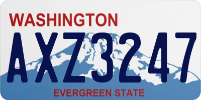 WA license plate AXZ3247