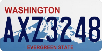 WA license plate AXZ3248