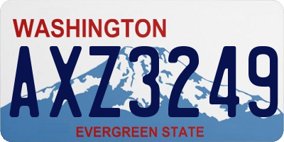 WA license plate AXZ3249