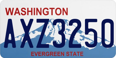 WA license plate AXZ3250