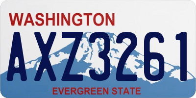 WA license plate AXZ3261