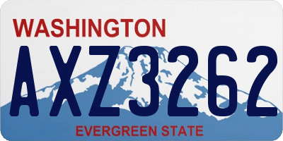 WA license plate AXZ3262