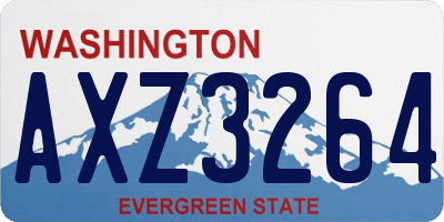 WA license plate AXZ3264