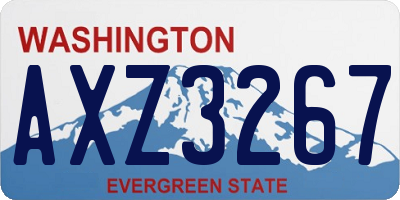 WA license plate AXZ3267