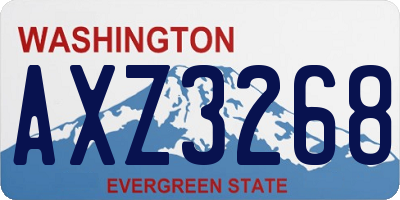 WA license plate AXZ3268