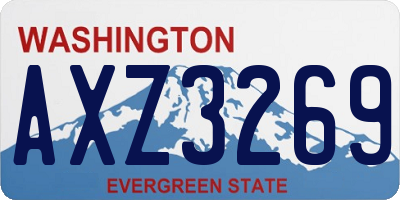 WA license plate AXZ3269