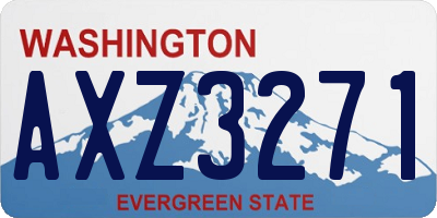 WA license plate AXZ3271