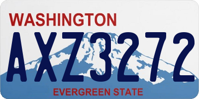 WA license plate AXZ3272