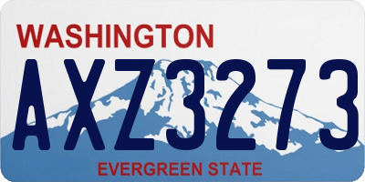 WA license plate AXZ3273