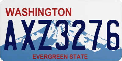 WA license plate AXZ3276