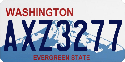 WA license plate AXZ3277
