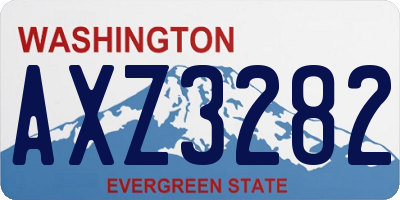 WA license plate AXZ3282