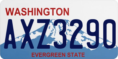 WA license plate AXZ3290