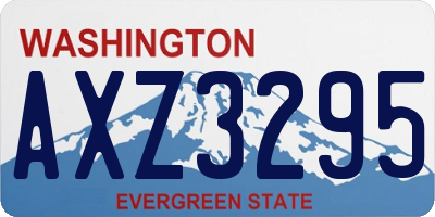 WA license plate AXZ3295