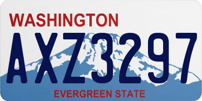 WA license plate AXZ3297