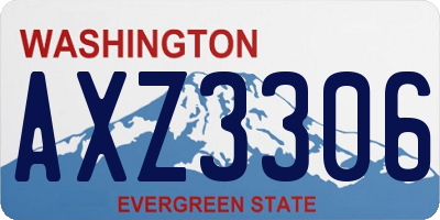 WA license plate AXZ3306