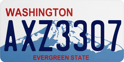 WA license plate AXZ3307