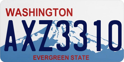 WA license plate AXZ3310