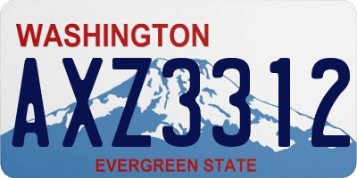 WA license plate AXZ3312