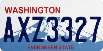 WA license plate AXZ3327
