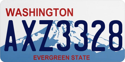 WA license plate AXZ3328