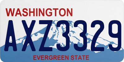 WA license plate AXZ3329