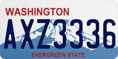 WA license plate AXZ3336