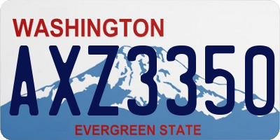 WA license plate AXZ3350