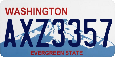 WA license plate AXZ3357