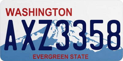 WA license plate AXZ3358