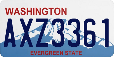WA license plate AXZ3361