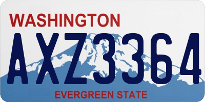 WA license plate AXZ3364