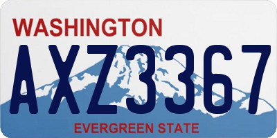 WA license plate AXZ3367